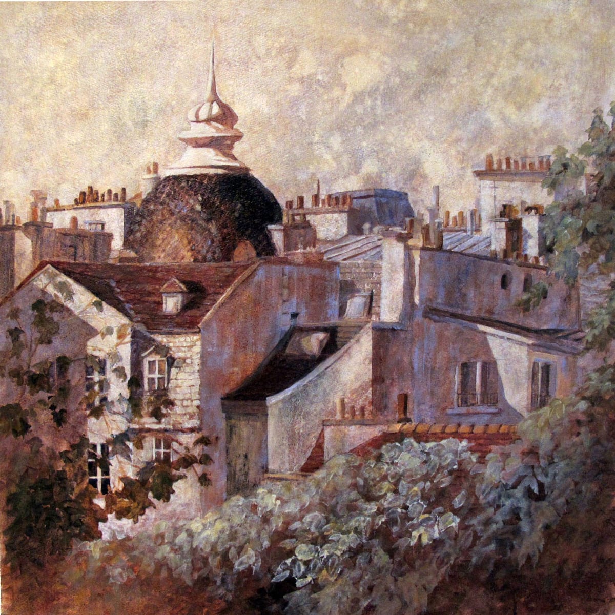 Paris Dome Amongst the Chimneys by Jann Lawrence Pollard  Image: Paris Dome Amongst the Chimneys