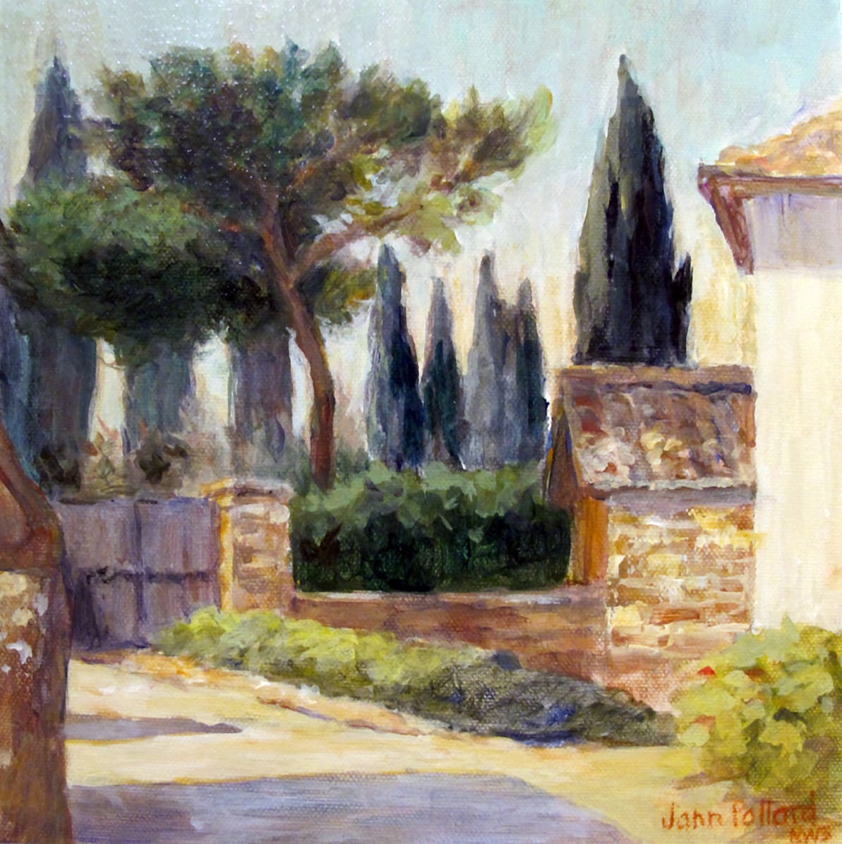 San Leolino Cypress by Jann Lawrence Pollard  Image: San Leolino is a small village near Villa le Barone.