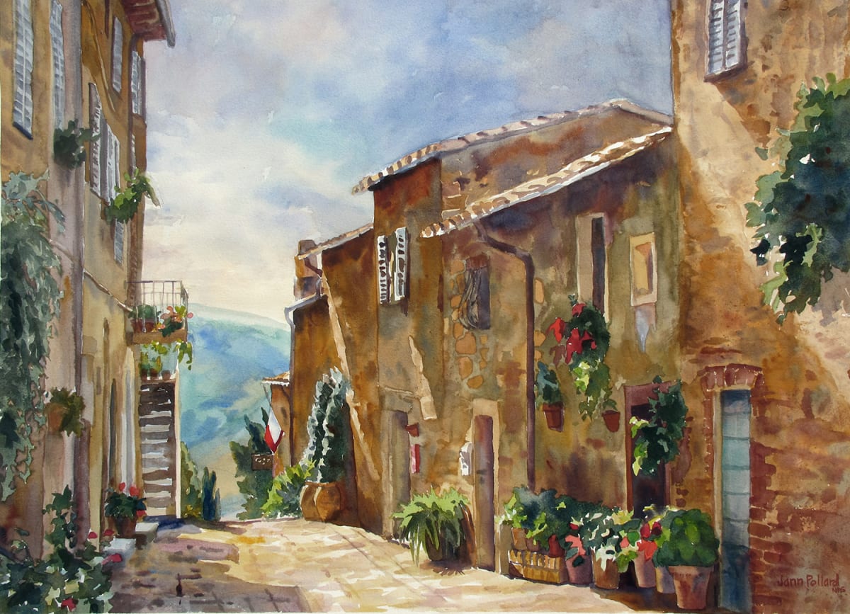 Pienza Shadows, Tuscany by Jann Lawrence Pollard 