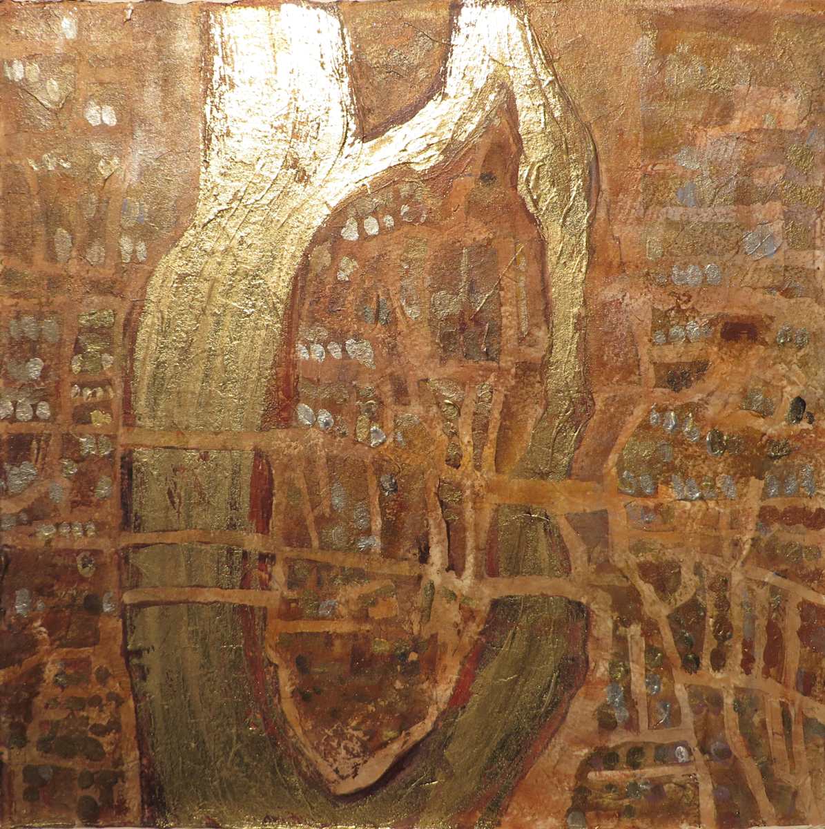 Study for Paris Seine Map by Jann Lawrence Pollard, Image 1.
