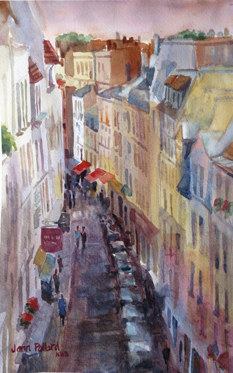 Rue Mouffetard, Paris by Jann Lawrence Pollard  Image: Apartment view from Rue Mouffetard, Paris