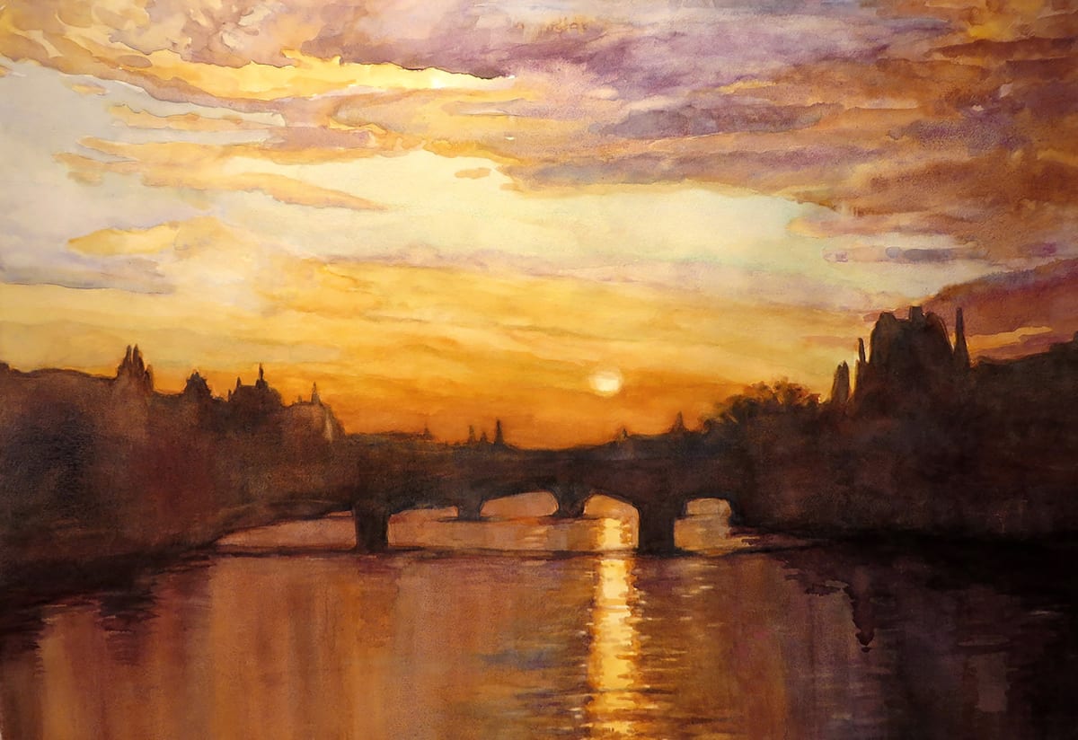 Parisian Sunset by Jann Lawrence Pollard 