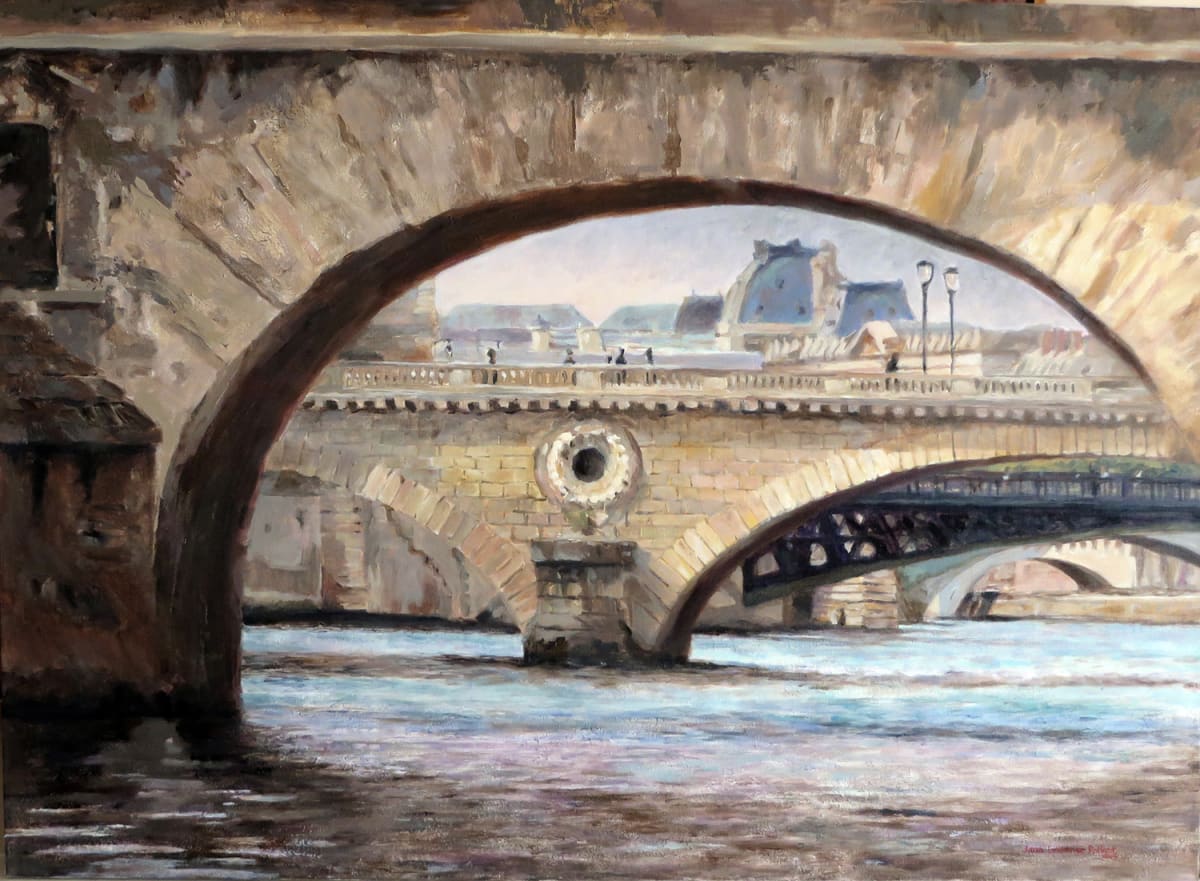 Six Bridges on the Seine by Jann Lawrence Pollard  Image: Count the six bridges!