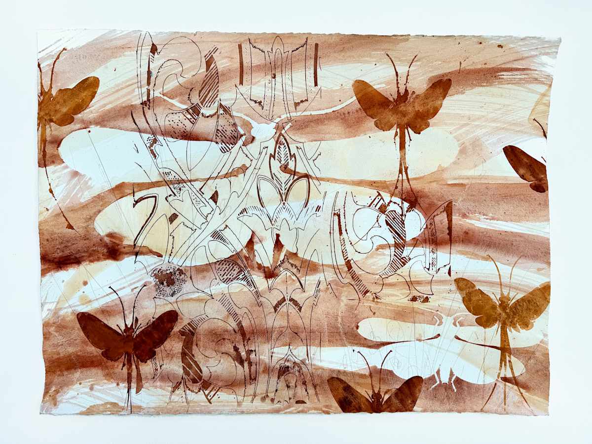 Red Mo #9 | Gilded Age Stonefly by Sally Veach, Image 1.