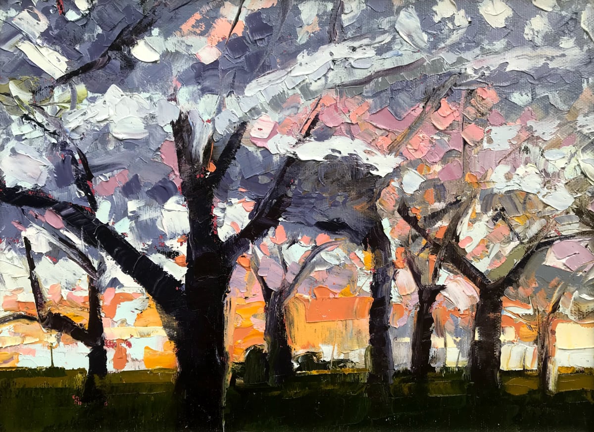 Cherry Blossoms II by Sally Veach, Image 1.