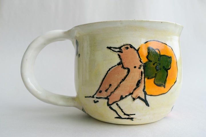 Crows and Persimmons by Emma Estelle Chambers 