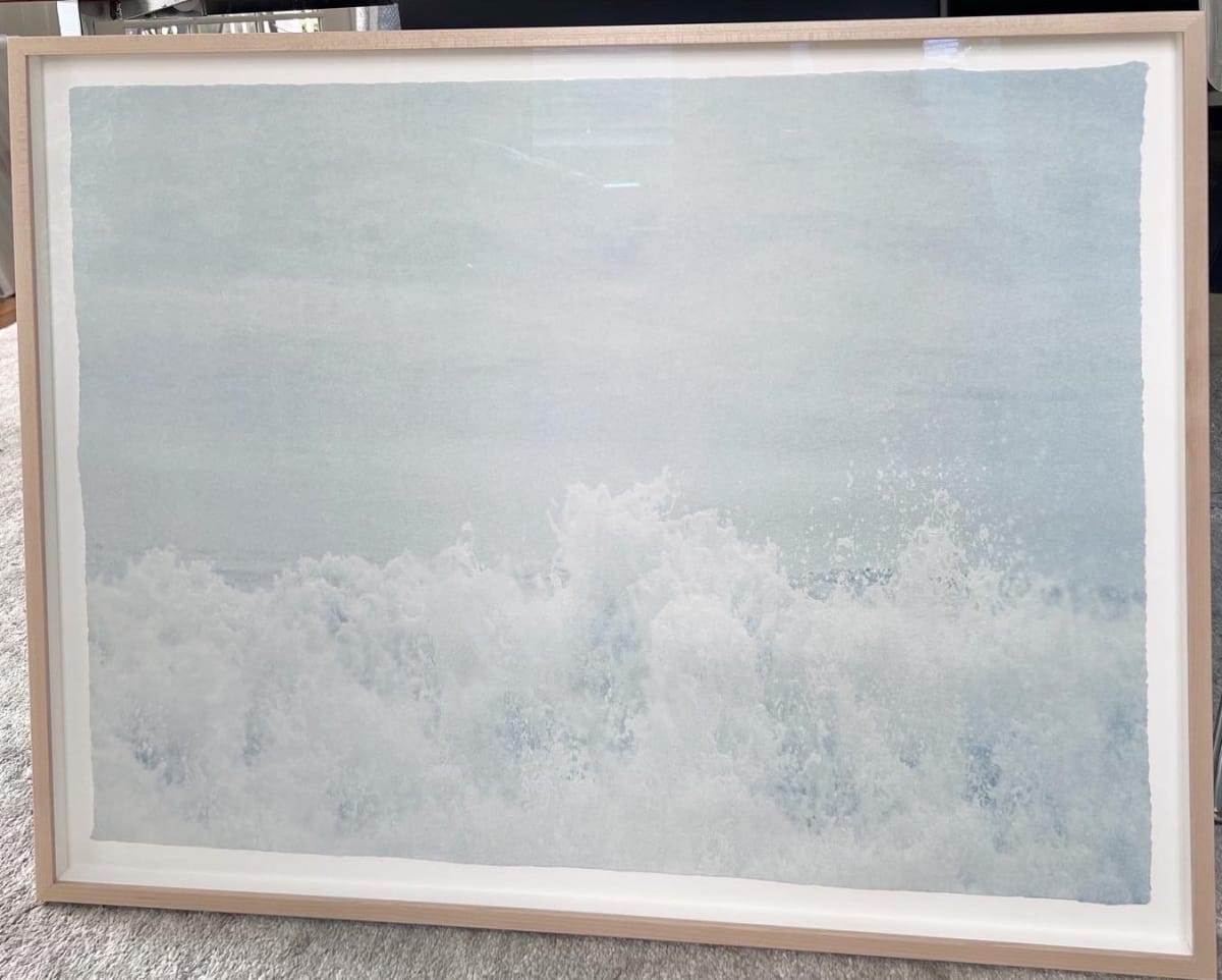 Atlantic Ocean Cyanotype by Dora Somosi   Image: Hand coated Cyanotype on Arches watercolor paper 