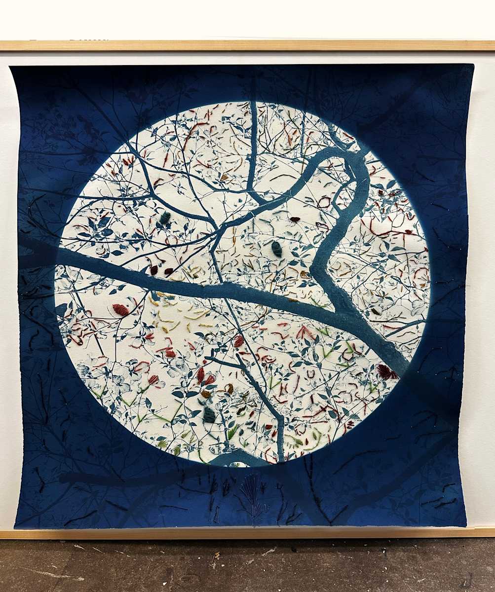 Mending Dogwood with Mohair and Silk by Dora Somosi 