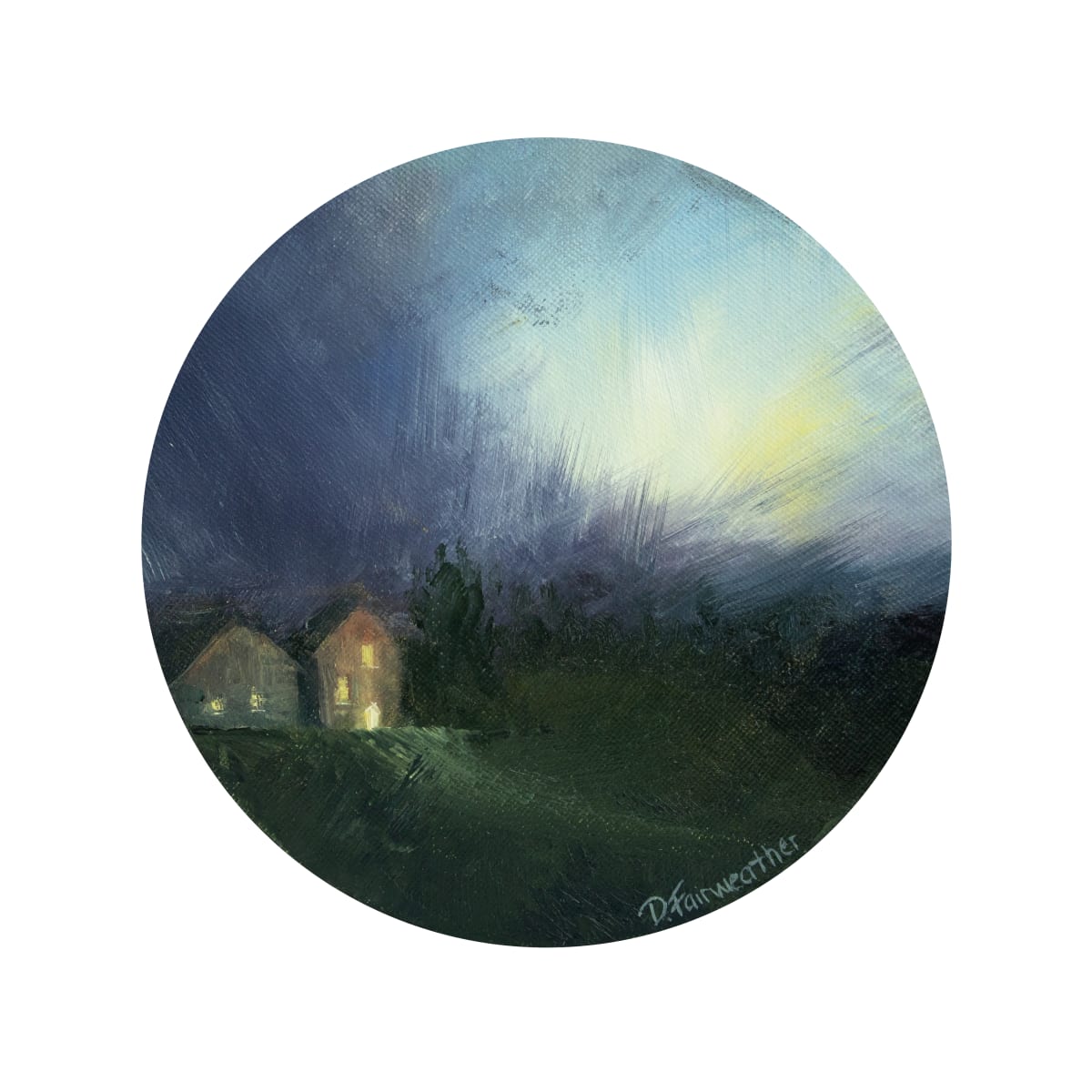 Dusk Houses by Dee Fairweather 