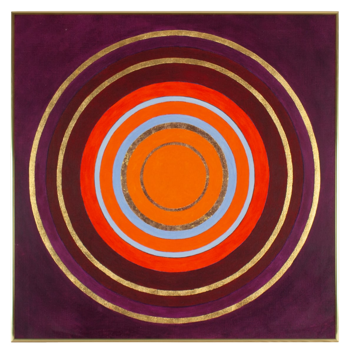 Untitled [Maroon Circle] by Phyllis Anna Stevens Estate 