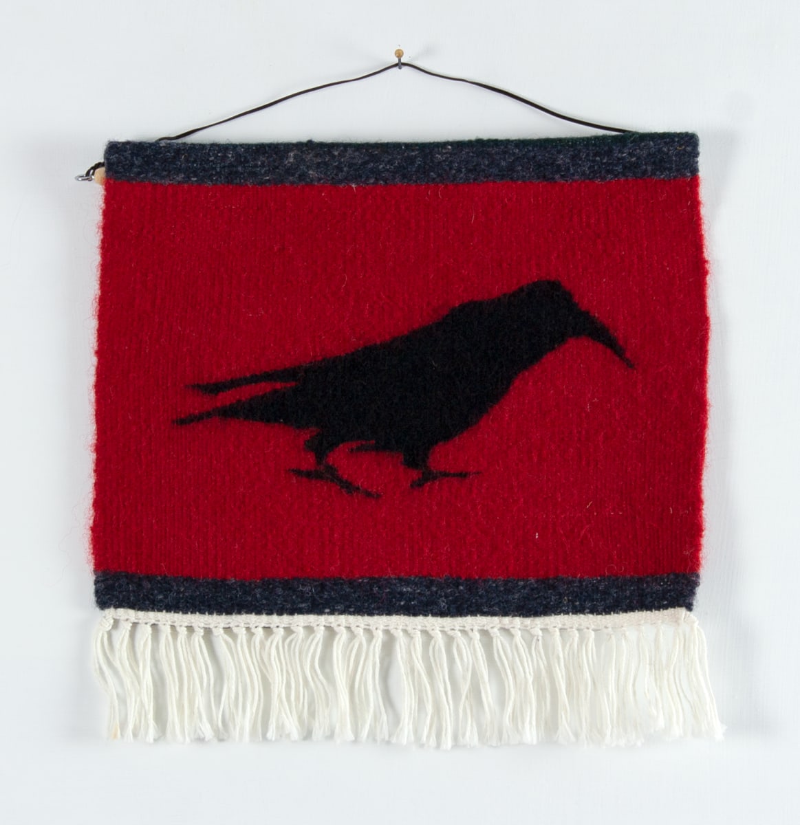 Lone Crow on Red by Phyllis Anna Stevens Estate 