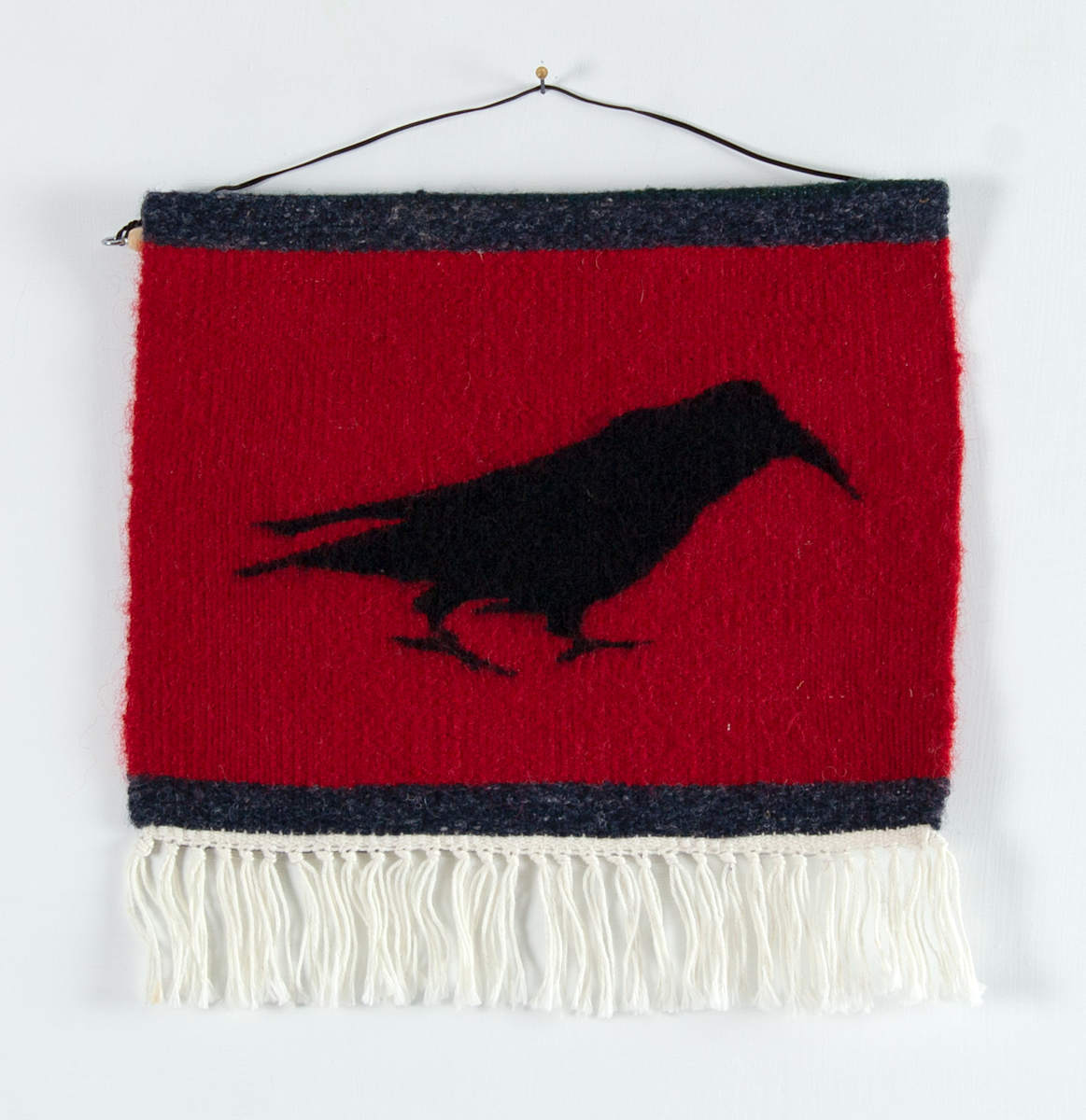 Lone Crow on Red by Phyllis Anna Stevens Estate, Image 1.