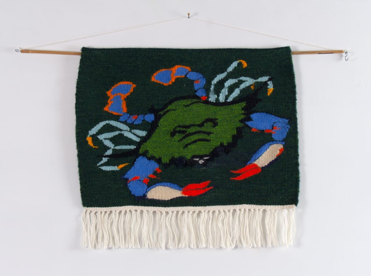 Crab Tapestry by Phyllis Anna Stevens Estate 