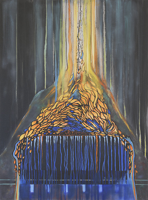 Burning Coal Train by Mary Lou Dauray, Image 1.
