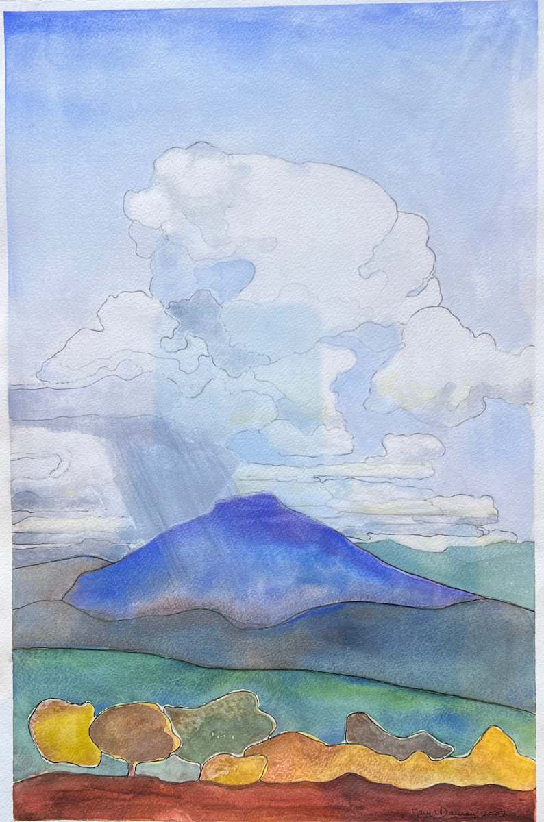 Pedernale in the Rain by Mary Lou Dauray 