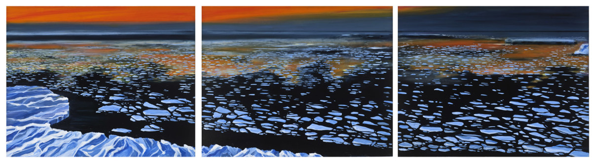 IcebergWasteland.triptych by Mary Lou Dauray 