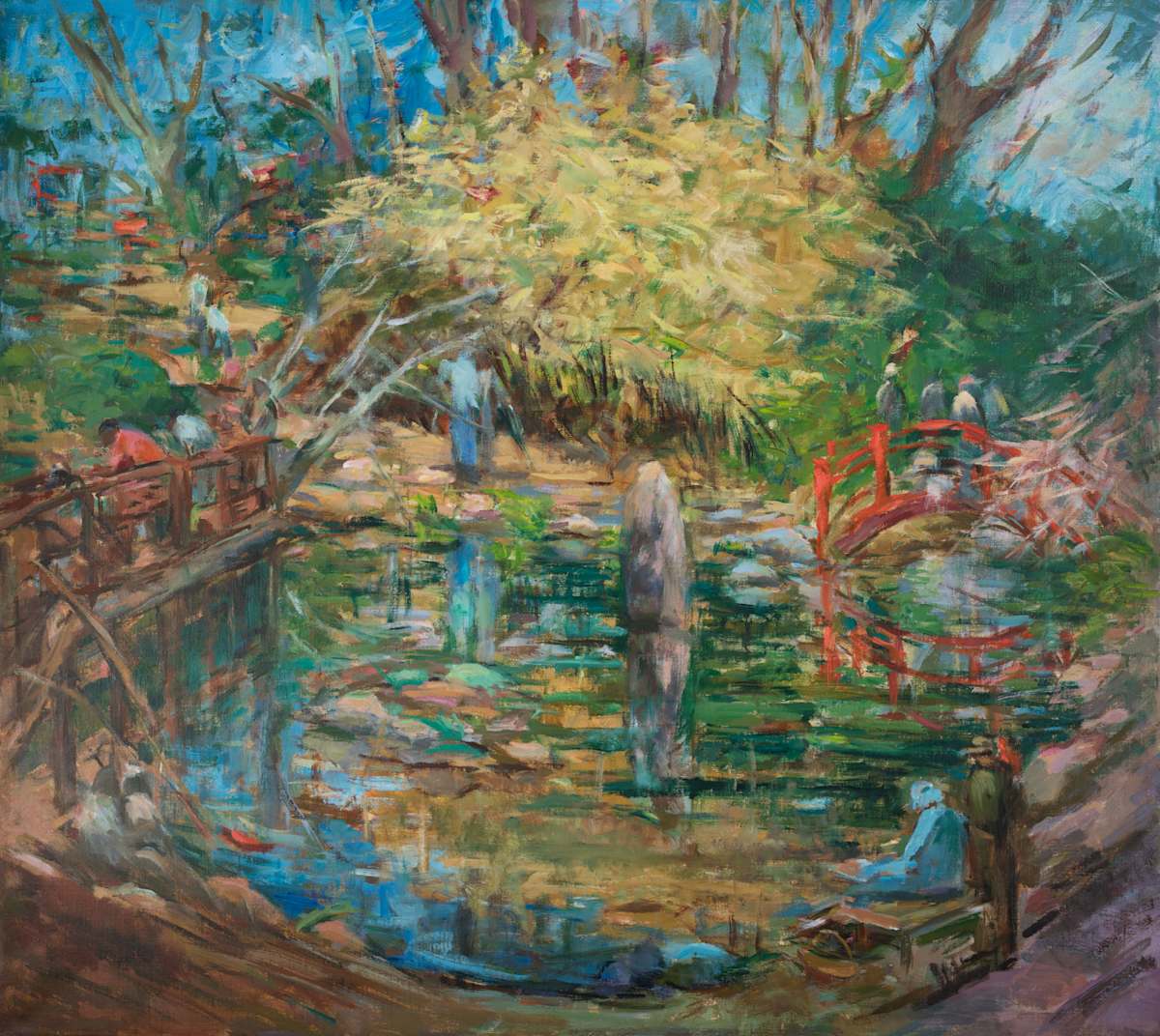 Bridges at the Birmingham Botanical Gardens by Miriam McClung 