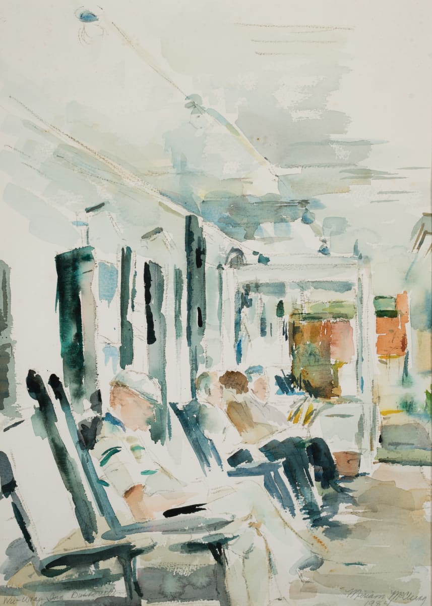 Porch at the Nu-Wray Inn, Burnsville, NC by Miriam McClung 