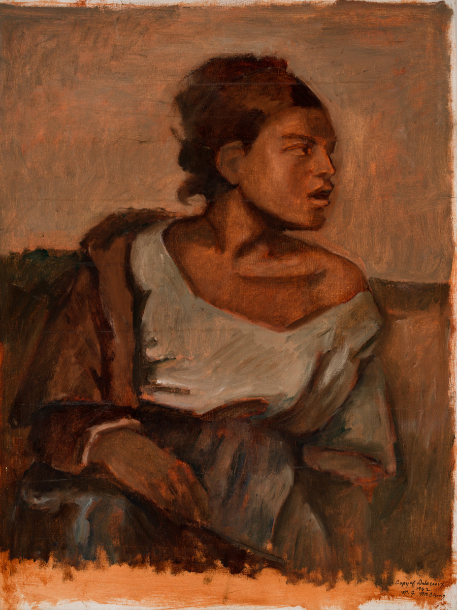 Orphan Girl at the Cemetery by Miriam McClung  Image: Front. Unframed. Color correct.