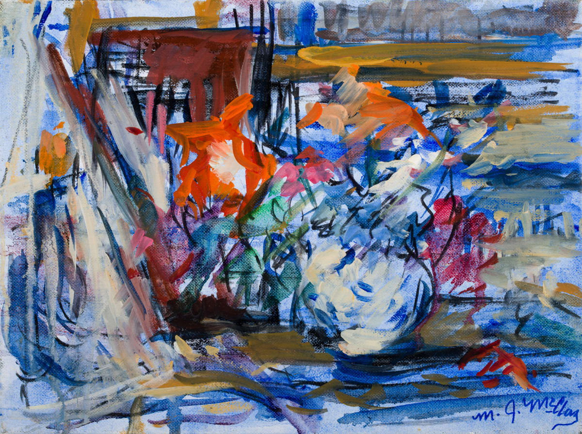 Red, White & Blue Flowers by Miriam McClung 