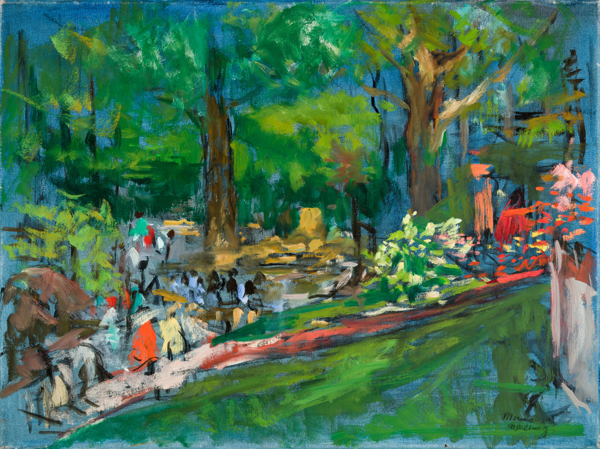 Children Walking in the Botanical Gardens by Miriam McClung 