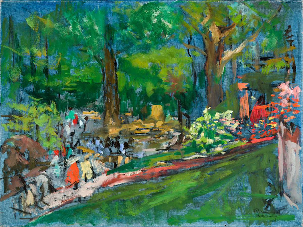Children Walking in the Botanical Gardens by Miriam McClung, Image 1.