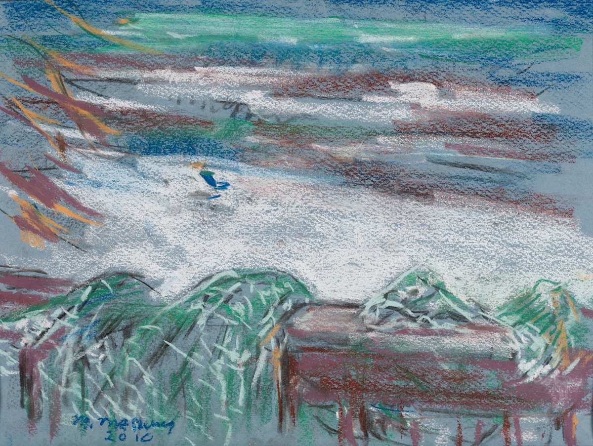 The Fishing Net and the Chair at the Beach by Miriam McClung, Image 1.