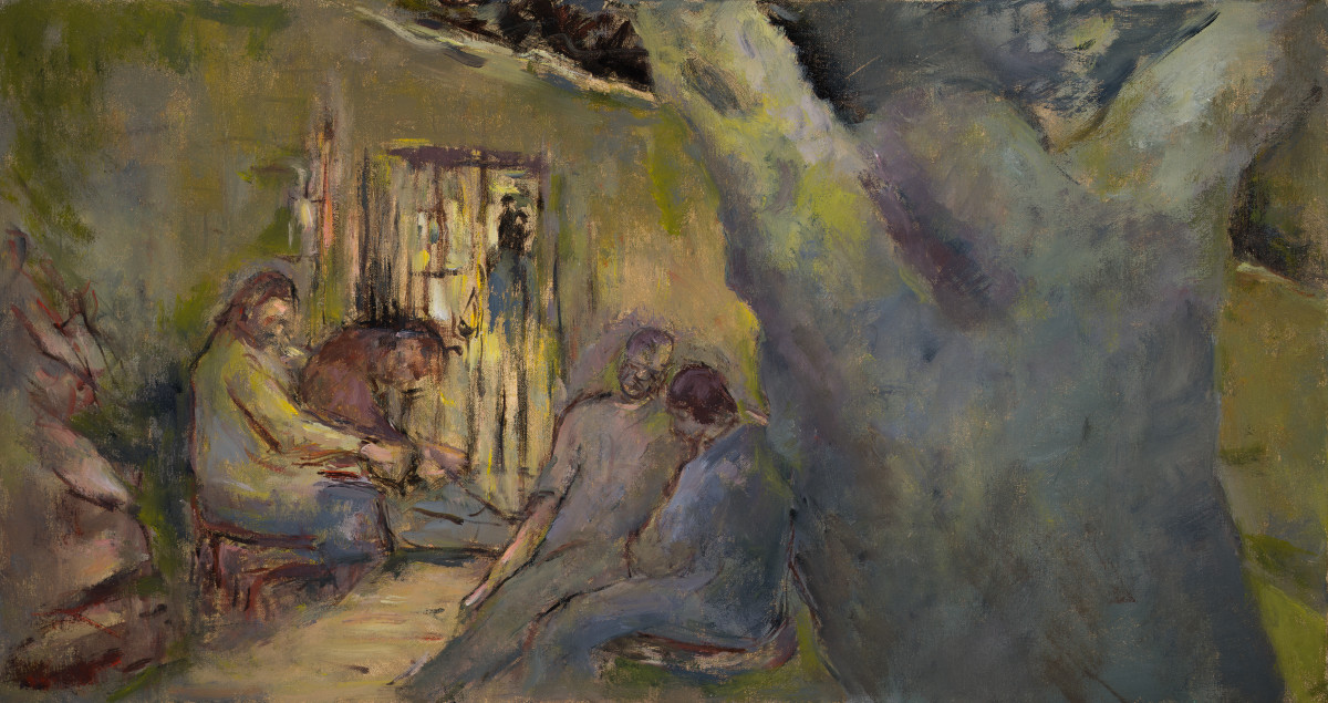 Jesus at the Gate of Gethsemene by Miriam McClung 