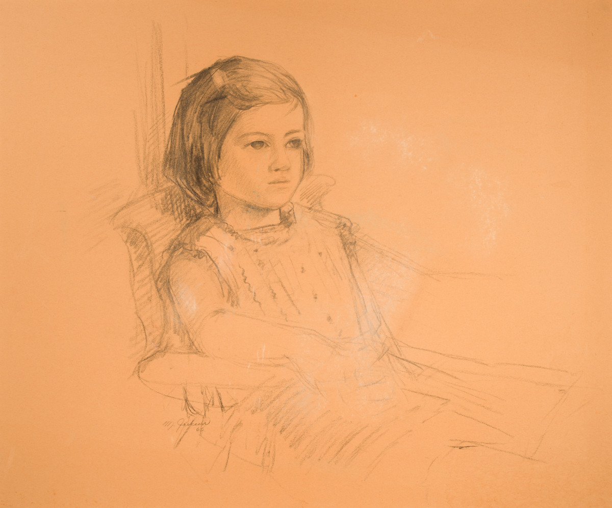 Little Girl in the Chair by Miriam McClung  Image: Front. Color correct.