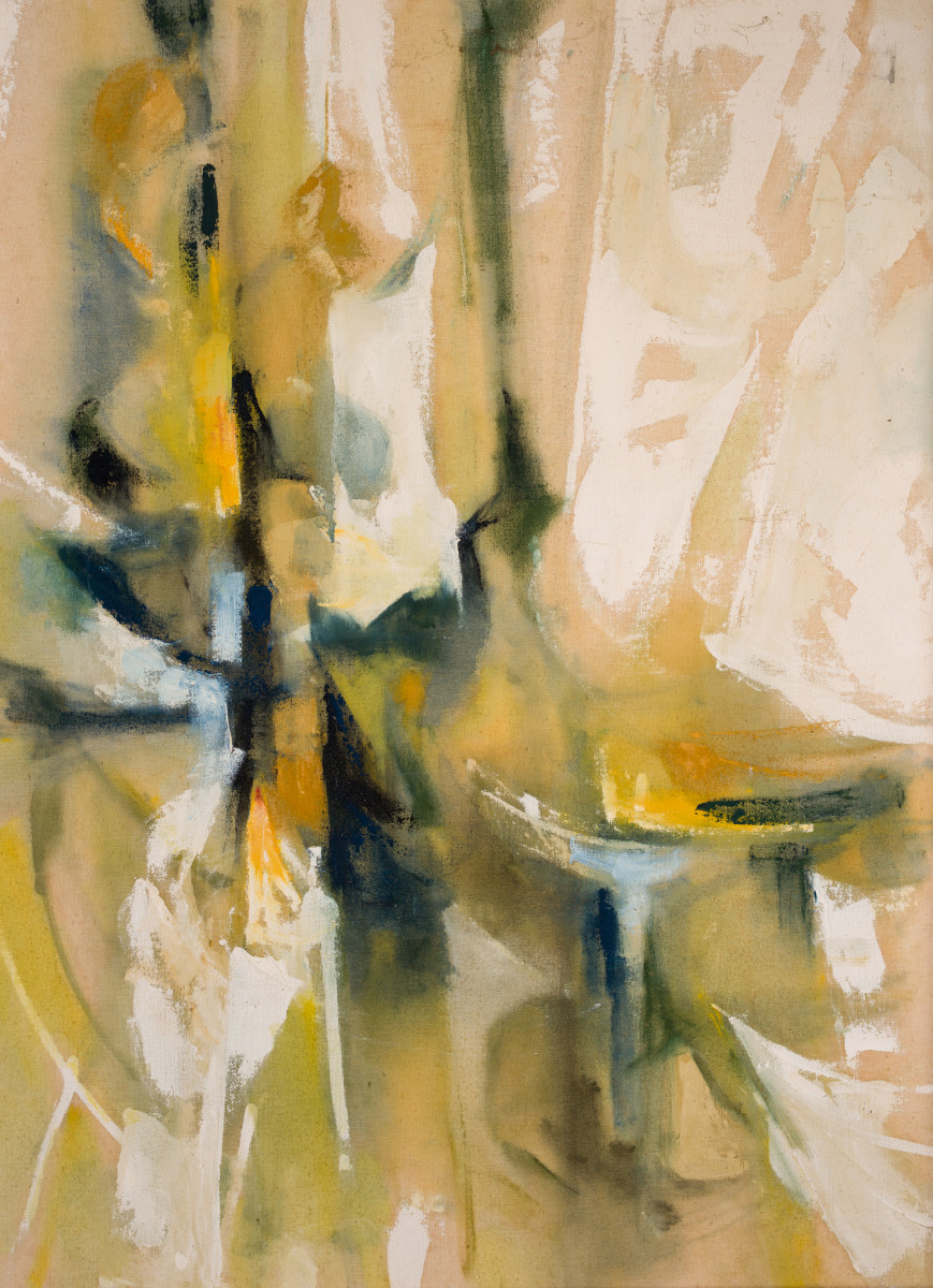 Yellow Abstract by Miriam McClung 