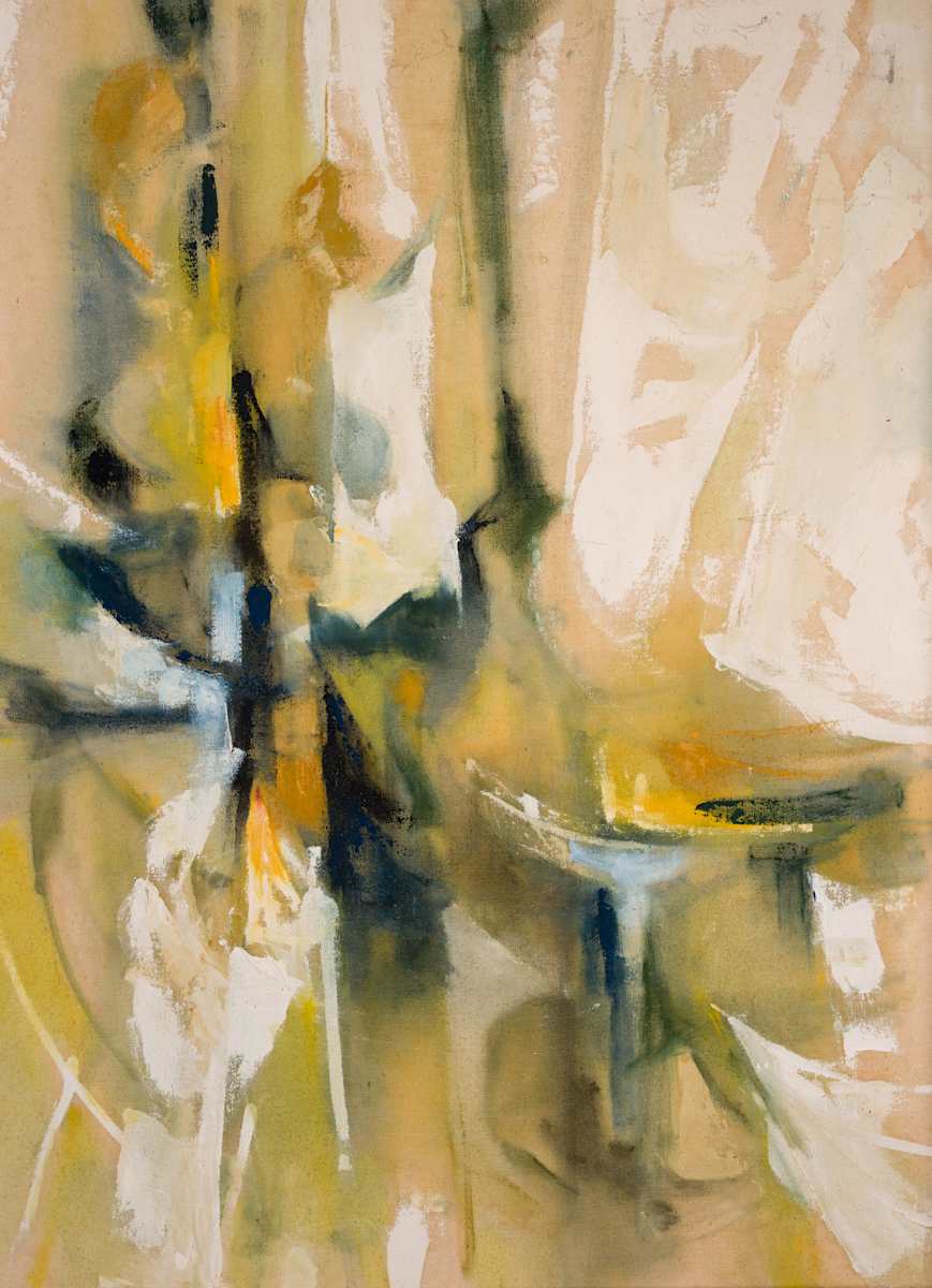 Yellow Abstract by Miriam McClung, Image 1.