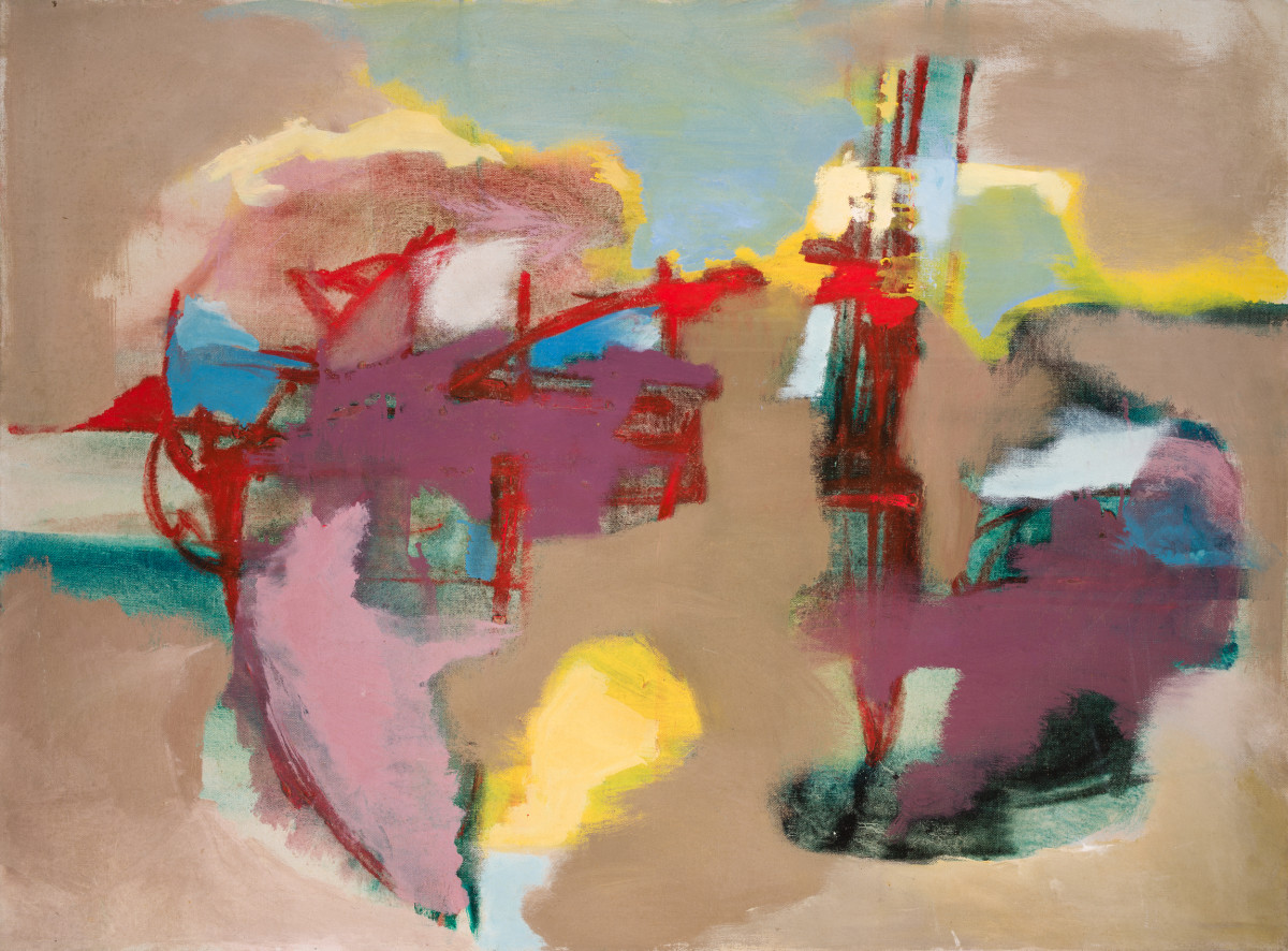 Red and Purple Abstract by Miriam McClung, Image 1.