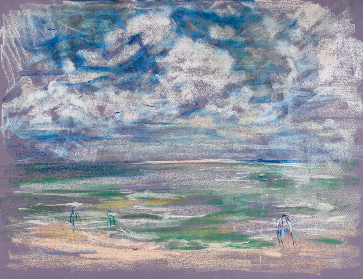 Stormy Day at the Beach by Miriam McClung 