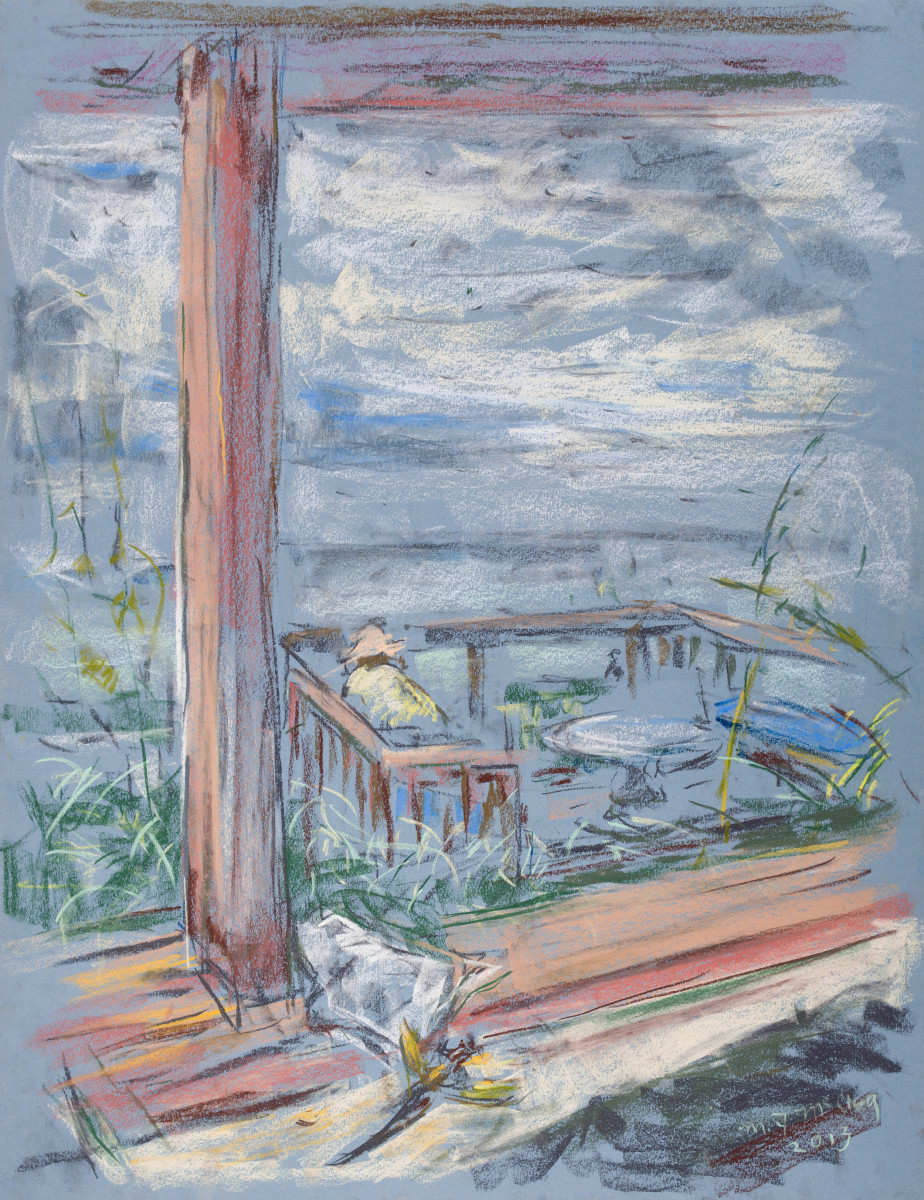 View from the Porch at the Beach by Miriam McClung 