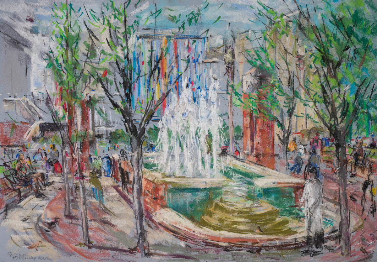 The Fountains at the UAB Callahan Eye Hospital by Miriam McClung 