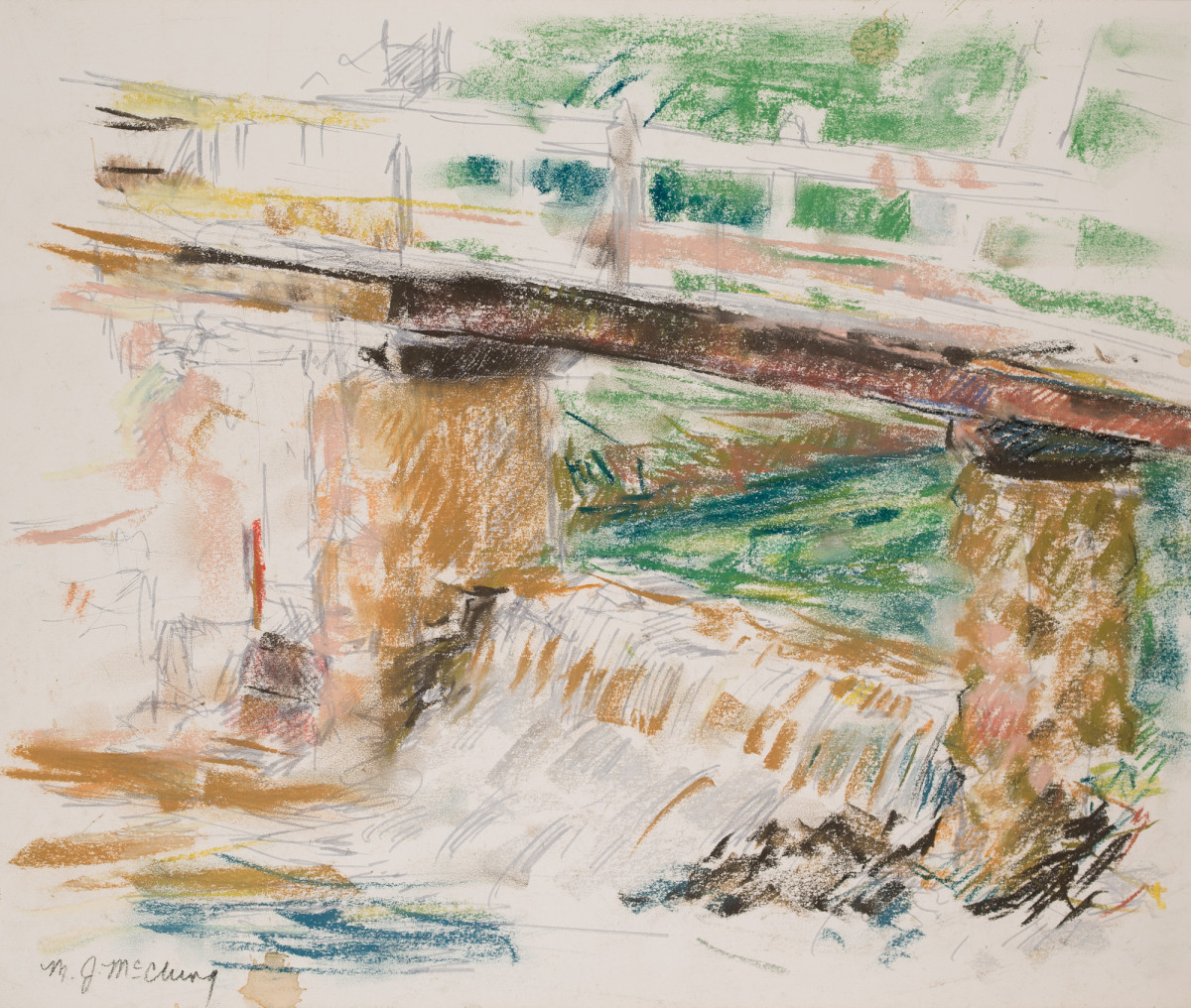 Old Mill Bridge in Mountain Brook by Miriam McClung, Image 1.