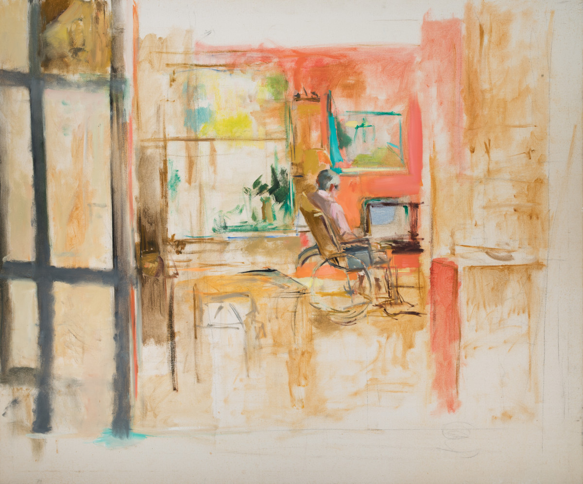 Sonny Watching TV by Miriam McClung, Image 1.