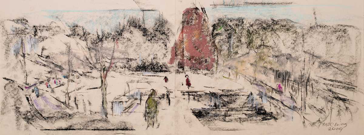 Snowy Day at the Birmingham Botanical Gardens by Miriam McClung, Image 1.