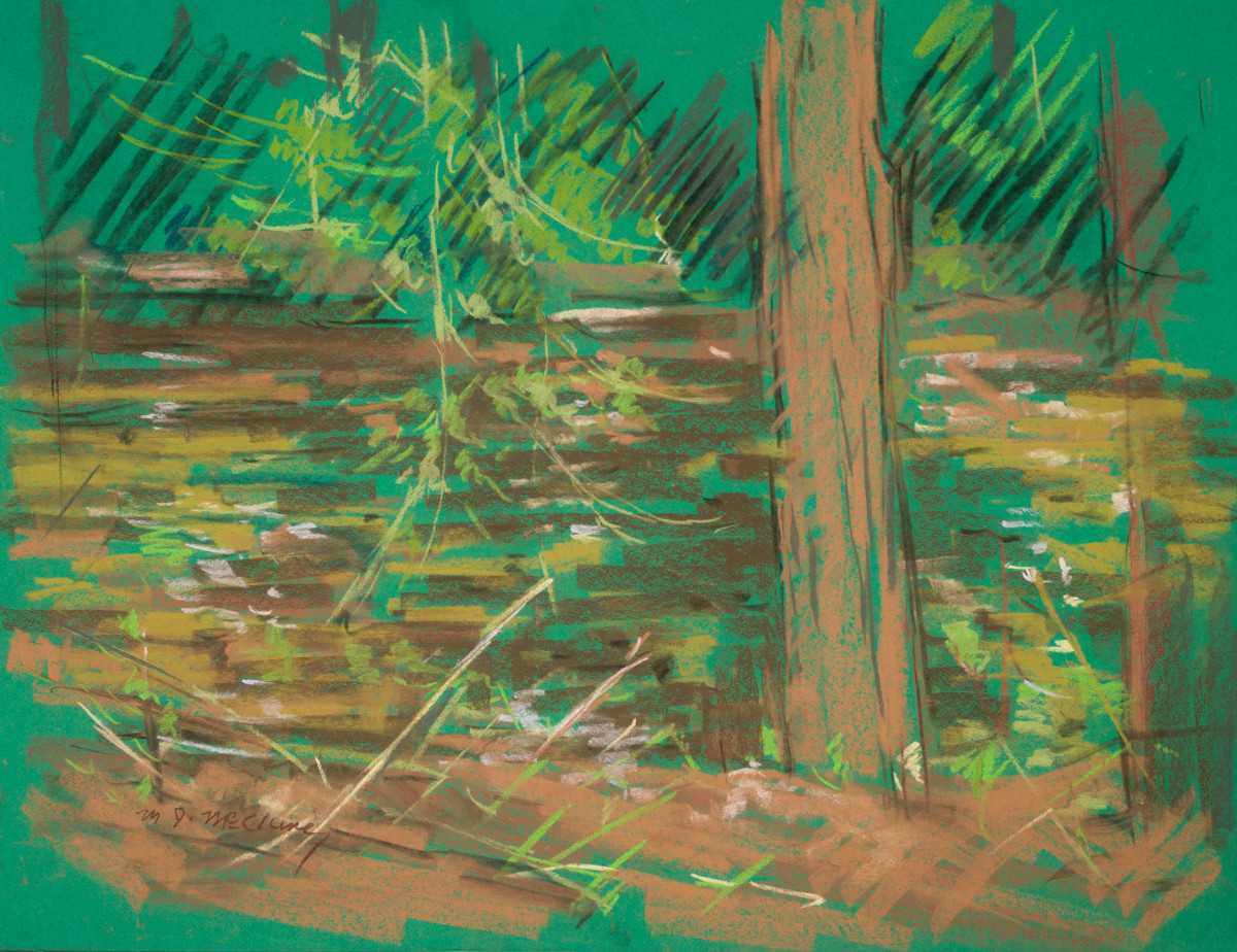 Study by the Creek with Pine Tree by Miriam McClung, Image 1.