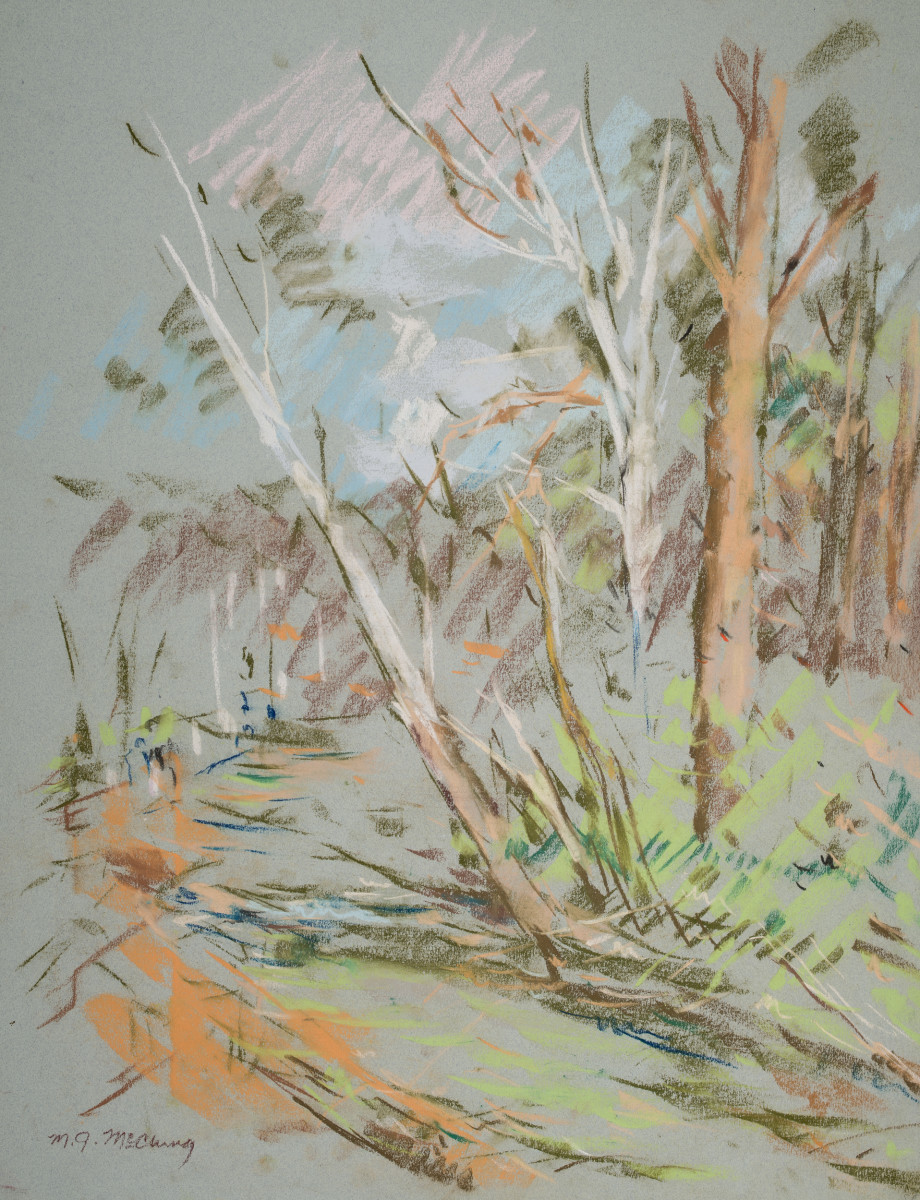 White Trees on the Mountain Brook Parkway by Miriam McClung 