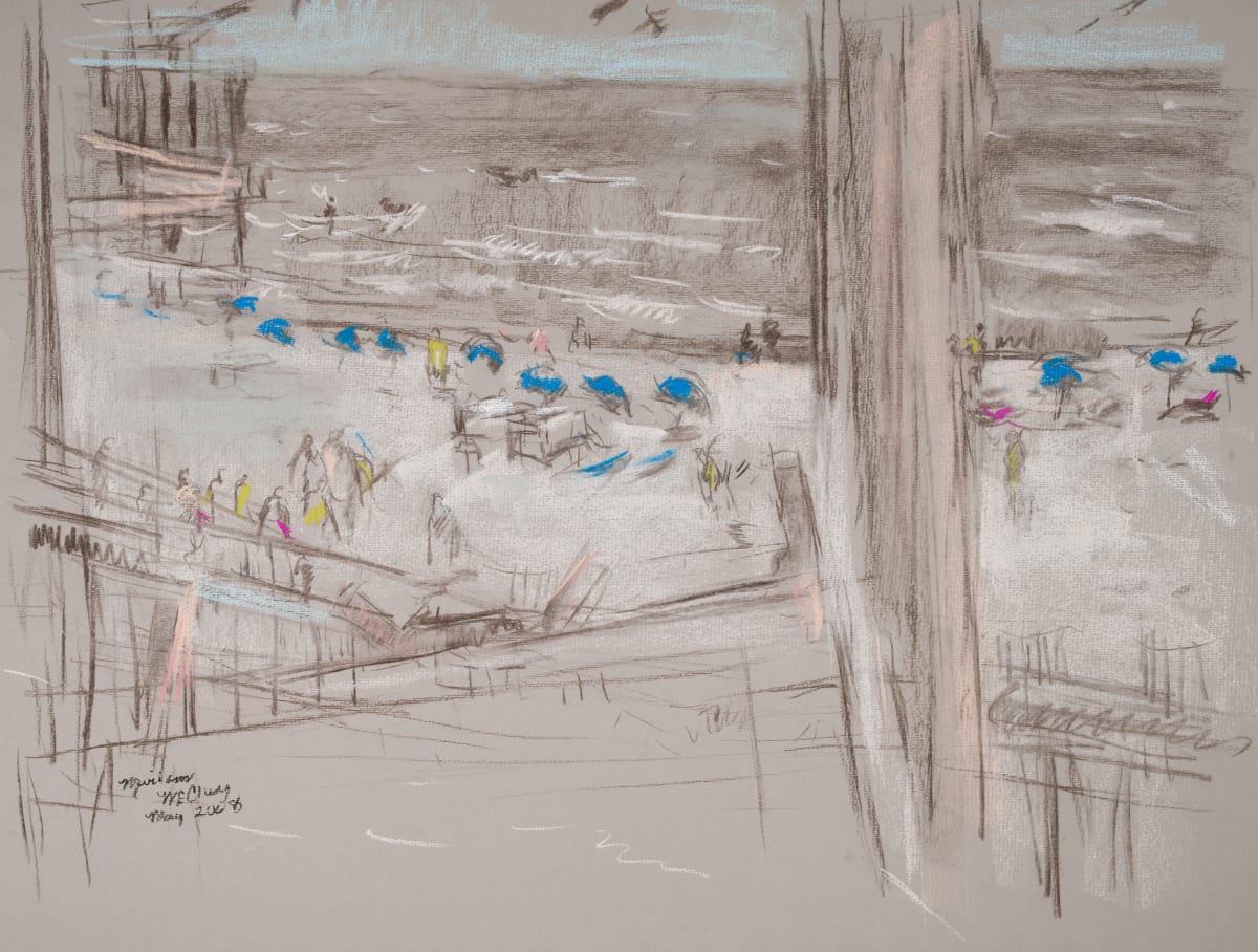 View from the Porch at Inlet Beach, Florida by Miriam McClung, Image 1.