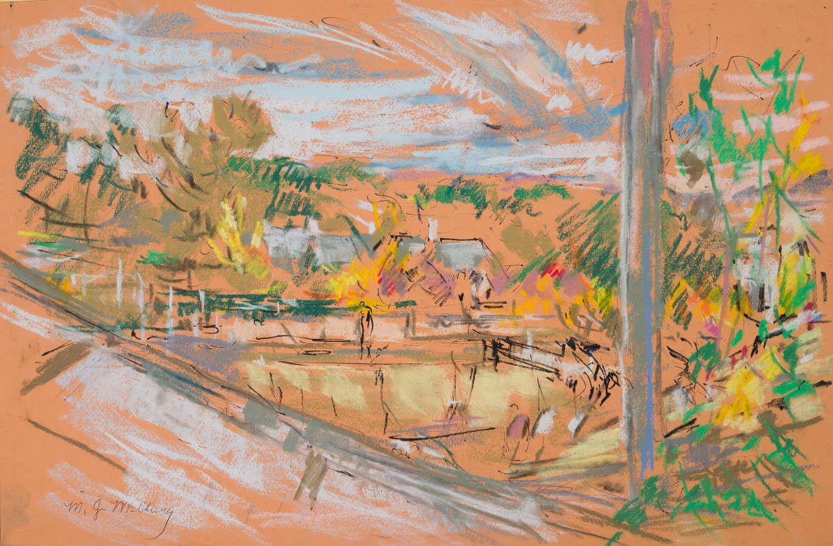 View of the Top of the Greenhouse at the Birmingham Botanical Gardens by Miriam McClung 