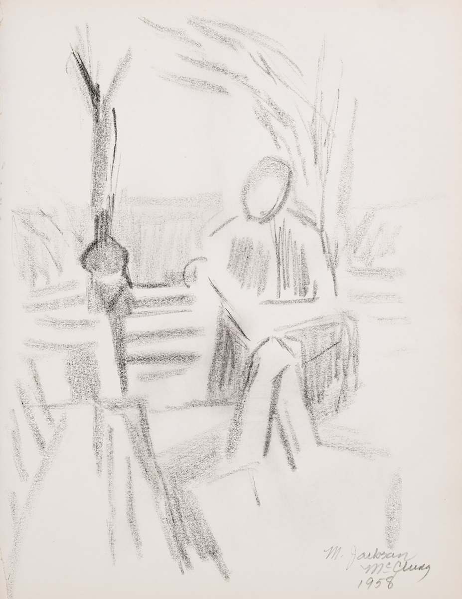 Woman on a Park Bench by Miriam McClung, Image 50.