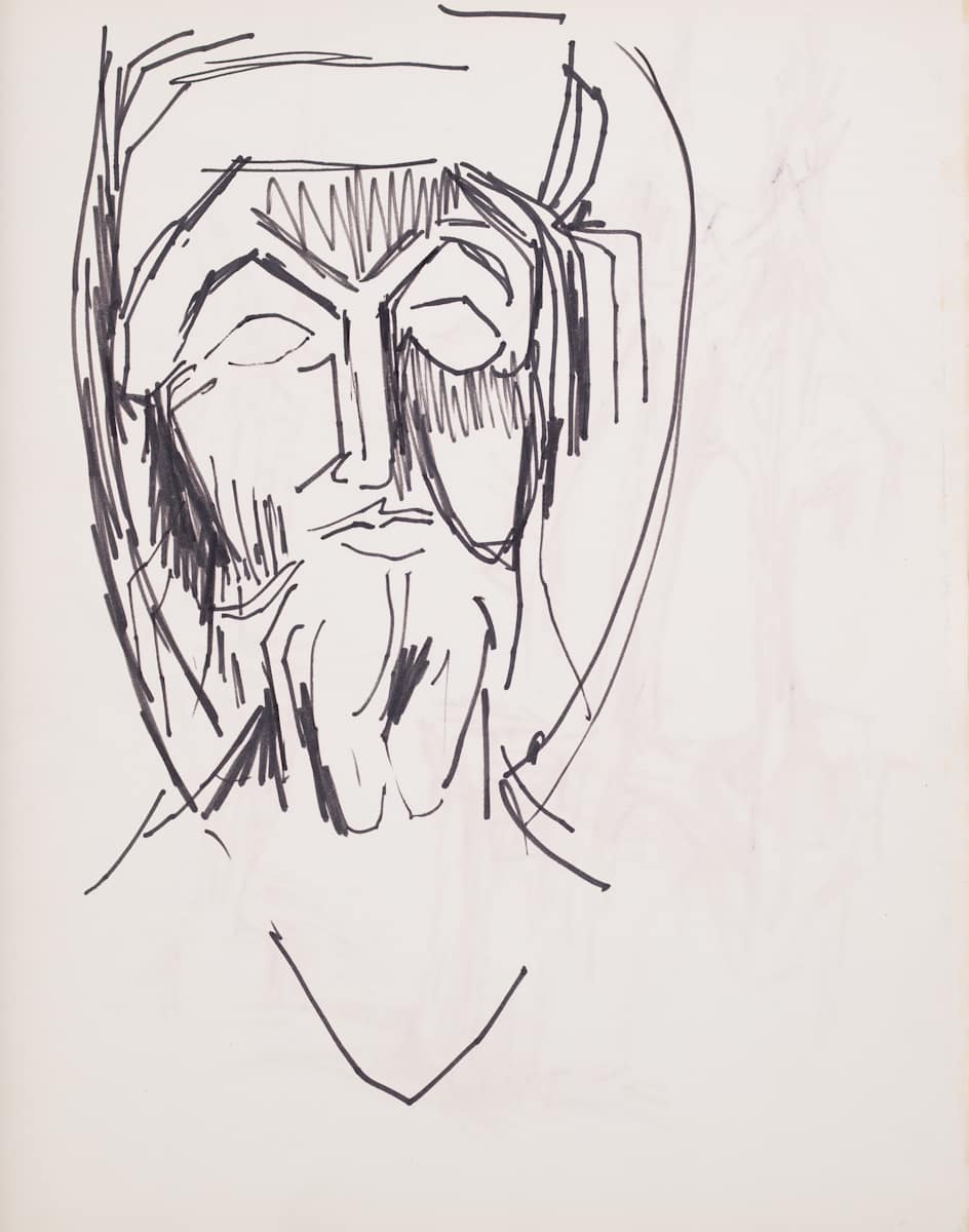 Abstract - Elderly Man by Miriam McClung, Image 1.
