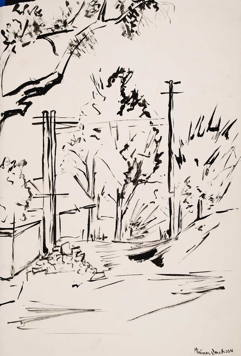Street, Home and Telephone Poles by Miriam McClung, Image 102.