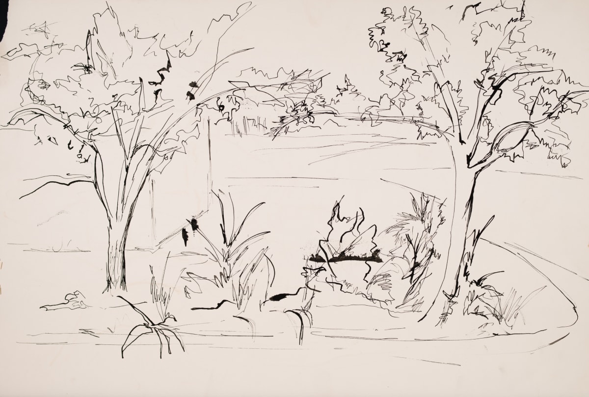 Garden with Trees by Miriam McClung 