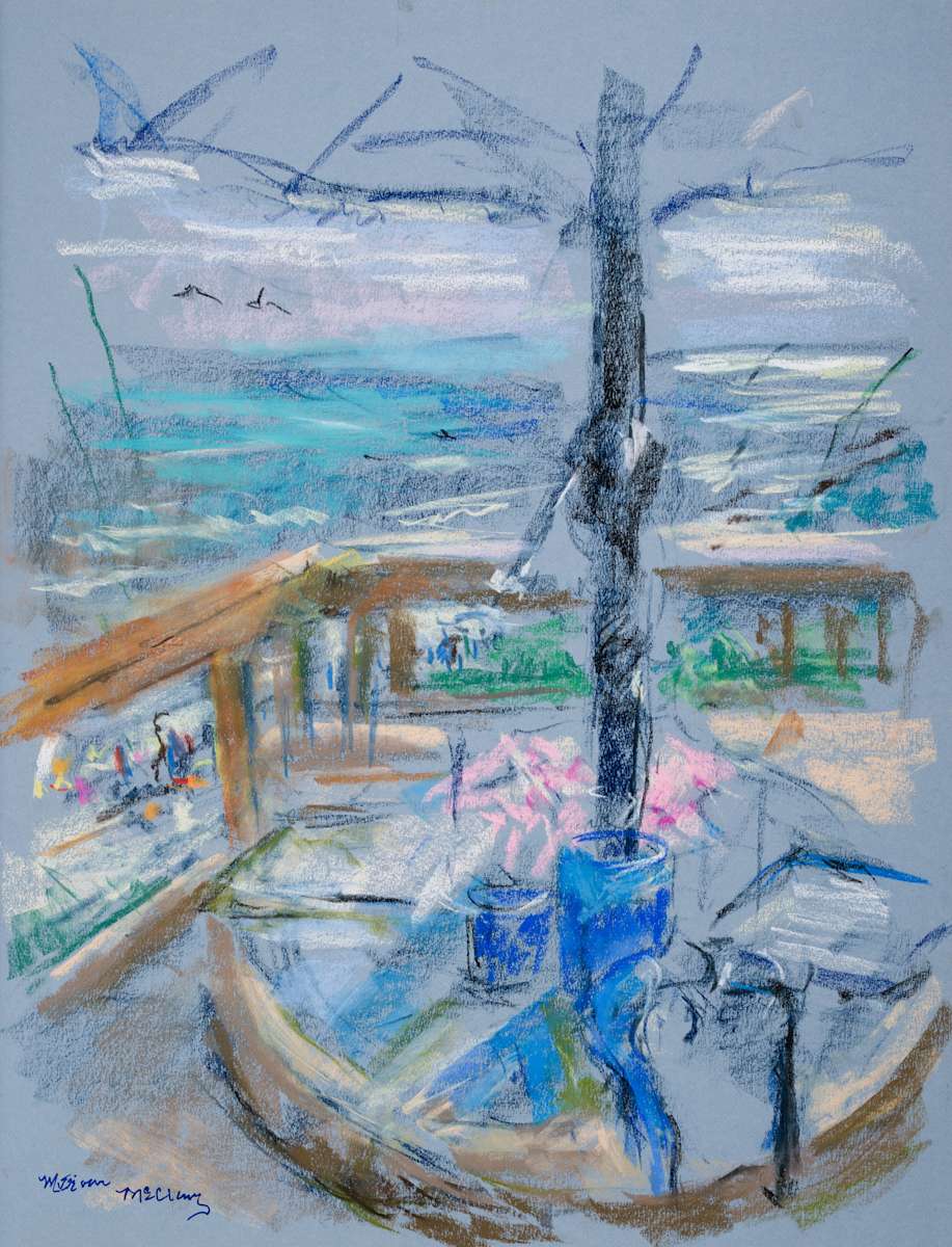 Umbrella and a Blue Cup at Inlet Beach by Miriam McClung, Image 1.