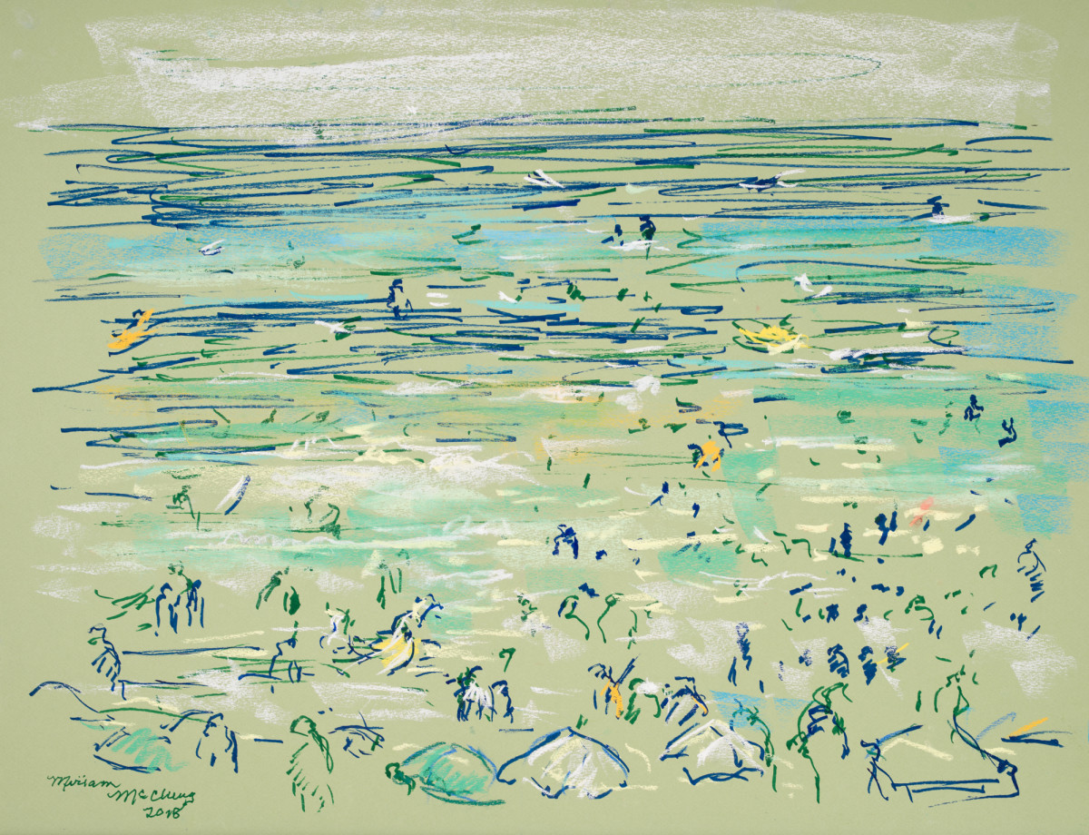 Green Seas at Inlet Beach by Miriam McClung 
