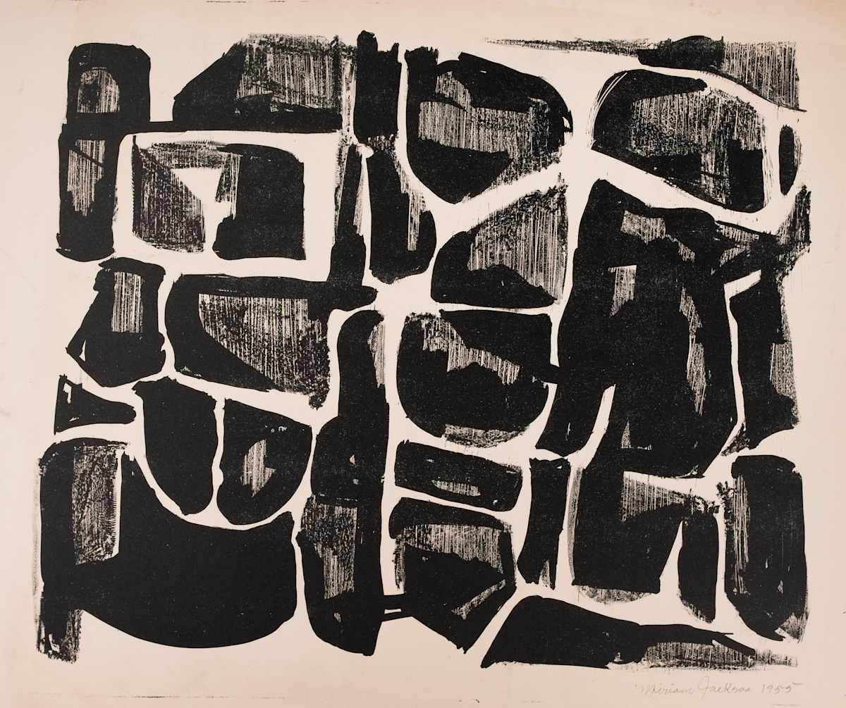 Abstract Design - Black 1/2 by Miriam McClung, Image 1.