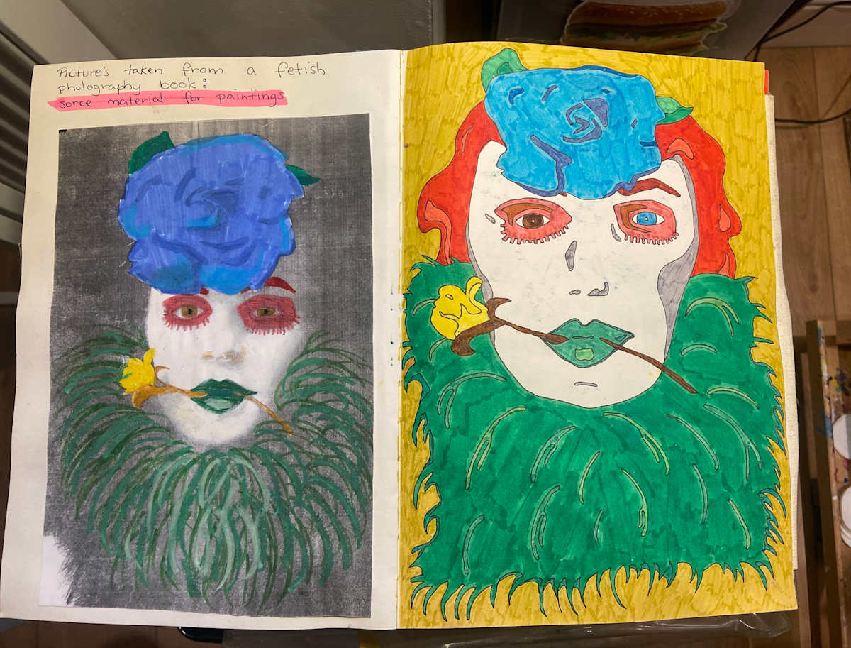 Notebook work circa 2002 by Emma Coyle 